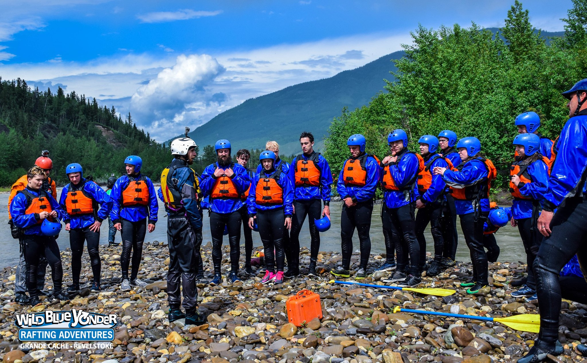 Swiftwater rescue course group.