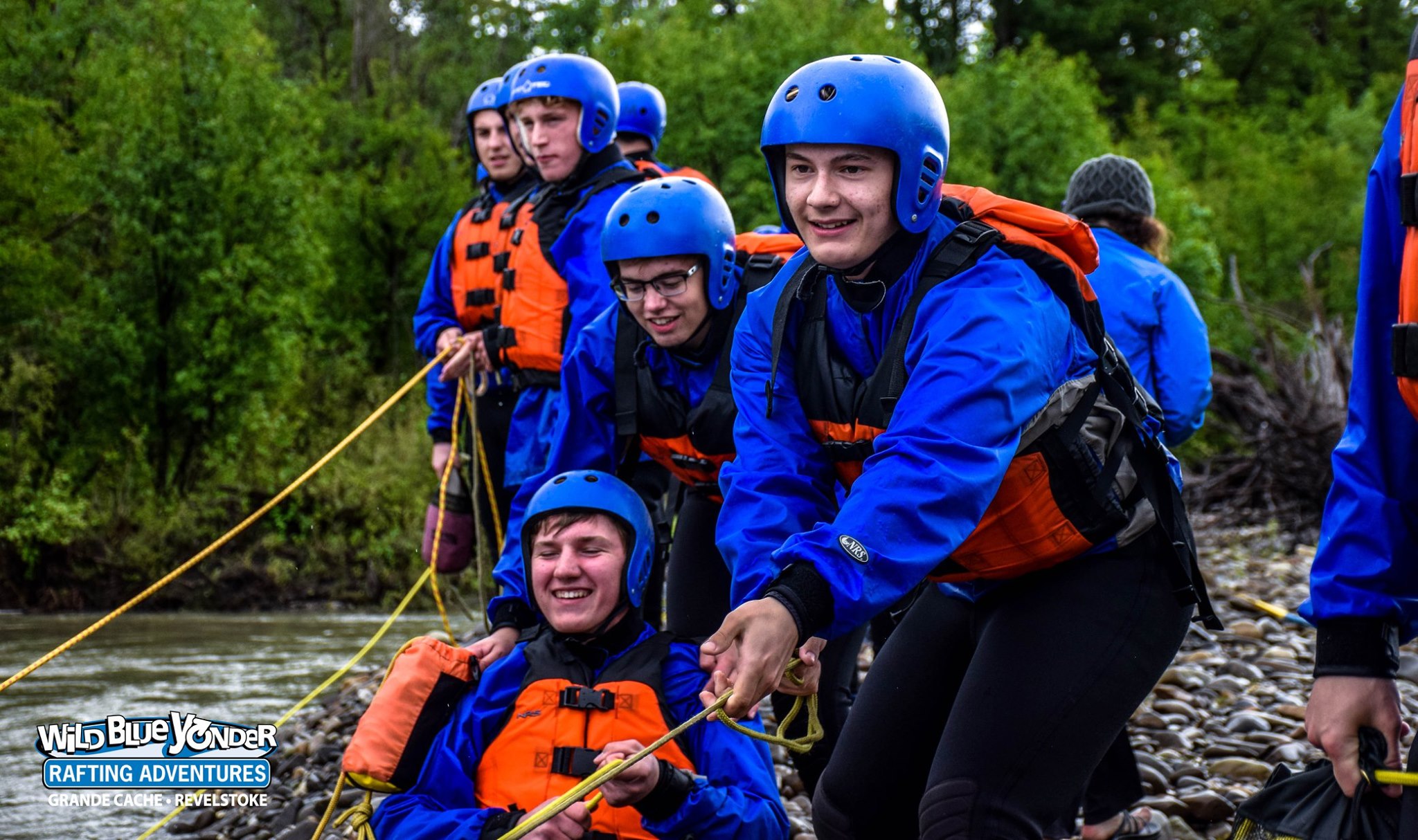 Smiling rescuers.